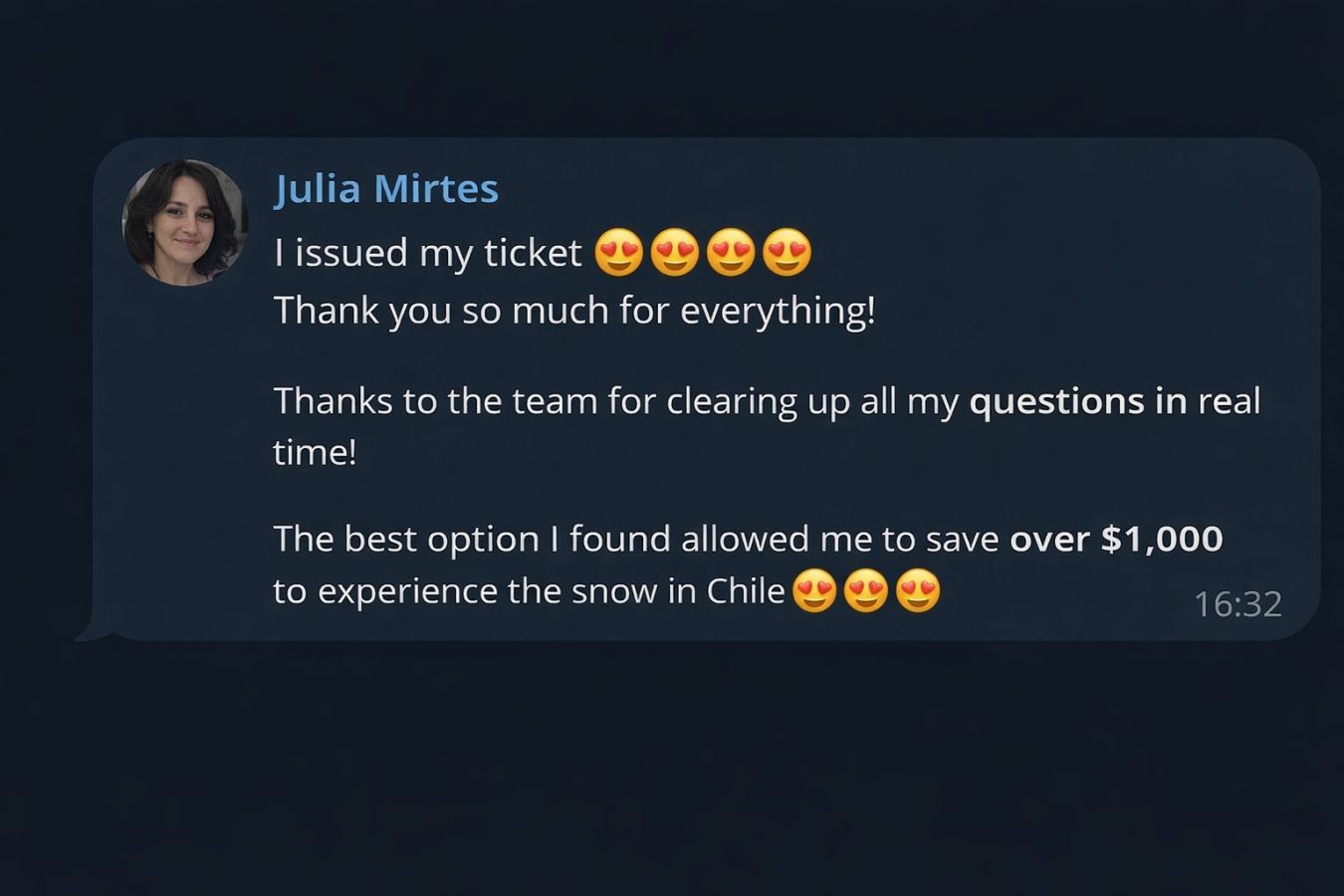 Depoimento Julia